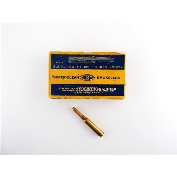 COLLECTIBLE DOMINION 6.5 MANN. SCHOEN AMMO LOT