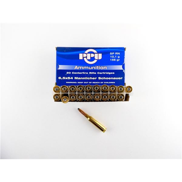 PPU 6.5X54 MANNLICHER SCHOENAUER AMMO LOT