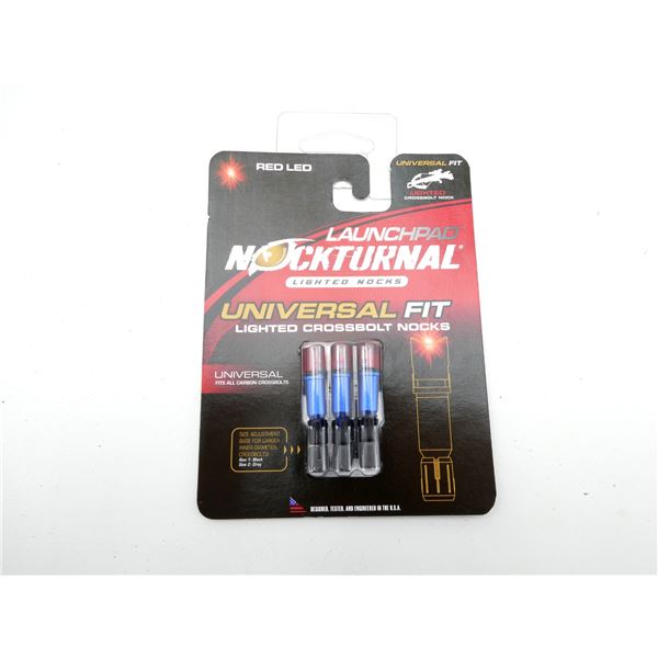 NEW LAUNCHPAD NOCKTURNAL UNIVERSAL FIT LIGHTED CROSSBOLT NOCKS LOT