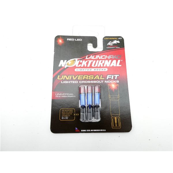 NEW LAUNCHPAD NOCKTURNAL UNIVERSAL FIT LIGHTED CROSSBOLT NOCKS LOT