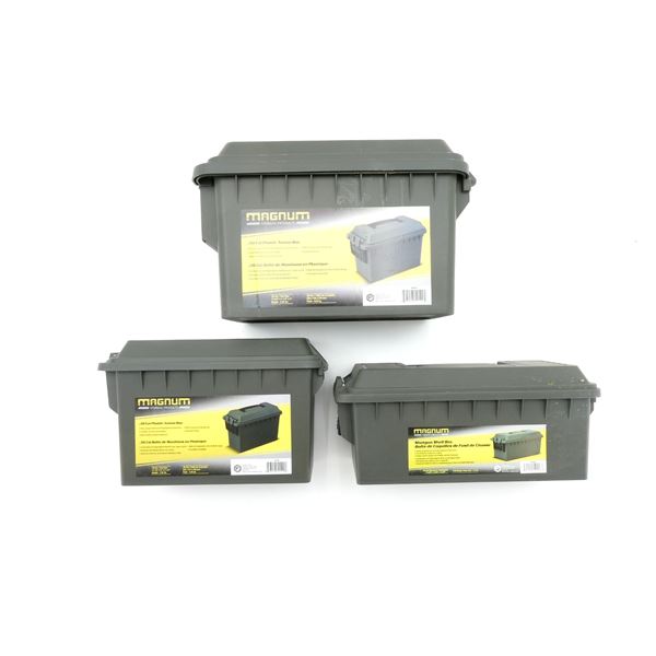 MAGNUM STORAGE DRY AMMO / STORAGE BOX LOT