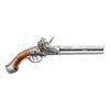 Image 1 : REPLICA LONDON OVER/UNDER FLINTLOCK PISTOL