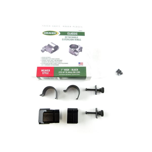 WEAVER CLASSIC DETACHABLE 1" EXTENSION SCOPE RINGS