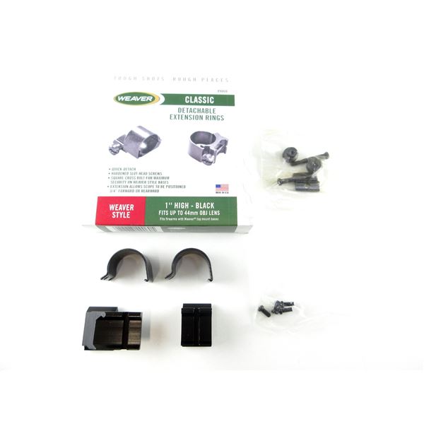 WEAVER CLASSIC DETACHABLE 1" EXTENSION SCOPE RINGS