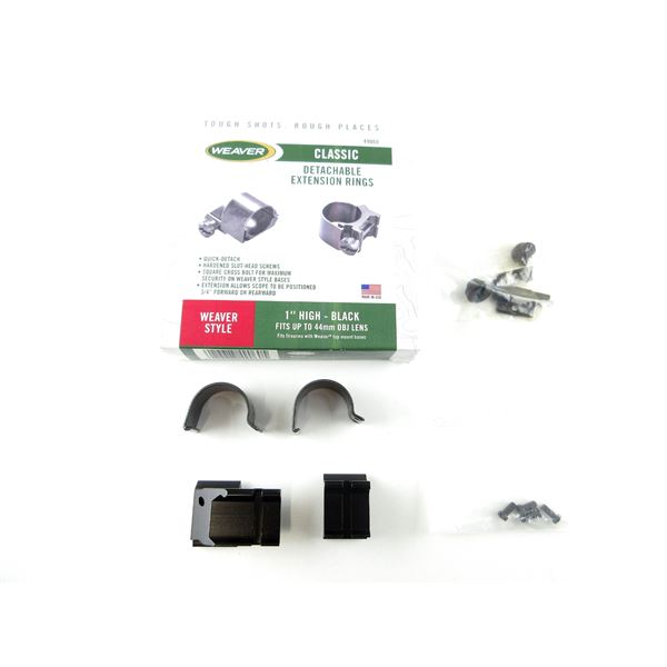 WEAVER CLASSIC DETACHABLE 1" EXTENSION SCOPE RINGS