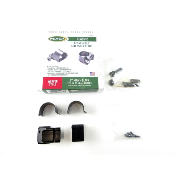 WEAVER CLASSIC DETACHABLE 1" EXTENSION SCOPE RINGS