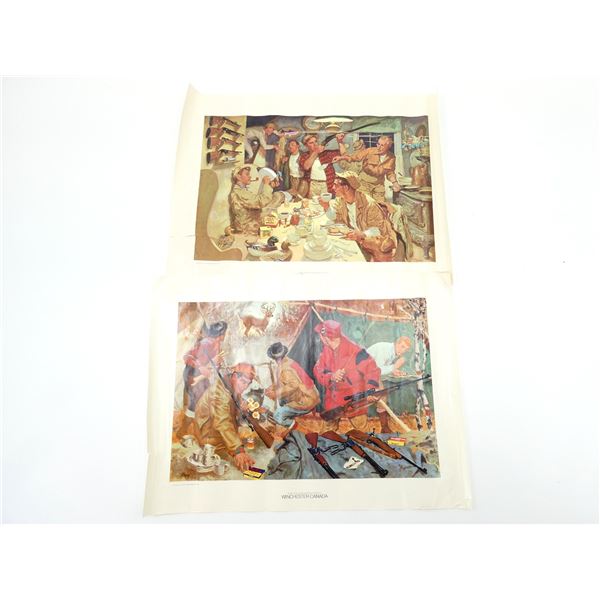 "LITHO IN USA" WINCHESTER CANADA PRINTS LOT