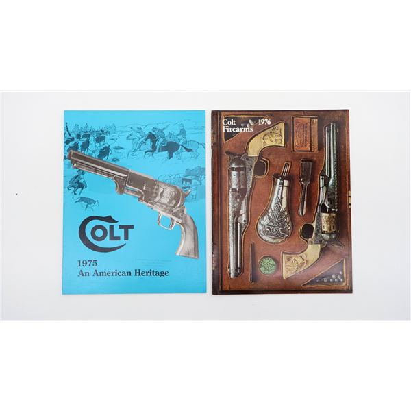 "COLT 1975 AN AMERICAN HERITAGE" AND "COLT 1976 FIREARMS" CATALOGUES LOT