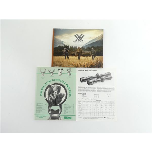 ASSORTED RIFLESCOPE CATALOGUES / ETC. LOT