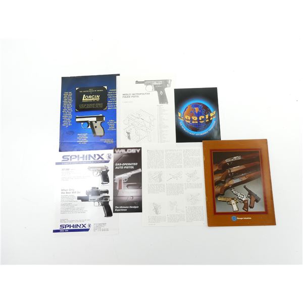 ASSORTED PISTOL / REVOLVER BROCHURE / CATALOGUE LOT