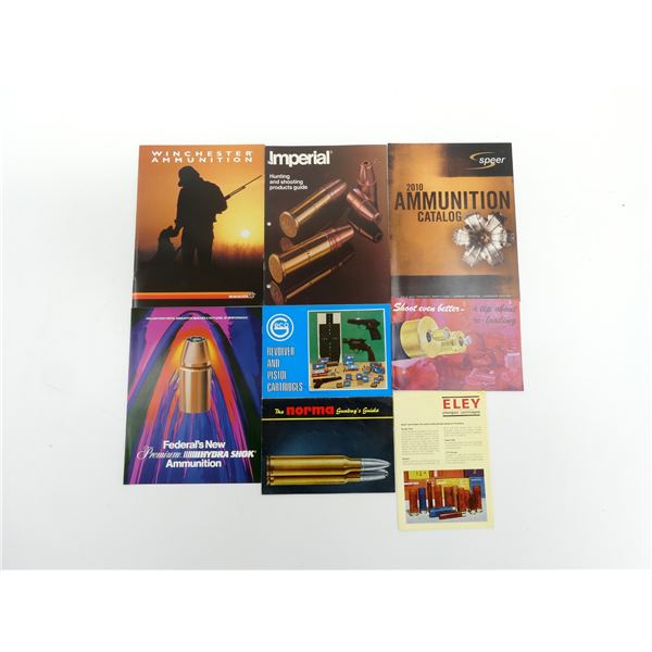 ASSORTED AMMUNITION CARTRIDGE COLLECTOR BROCHURE / CATALOGUE LOT