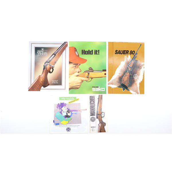 ASSORTED EUROPEAN RIFLES BROCHURE / CATALOGUE LOT