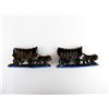 Image 2 : PIONEER CONESTOGA WAGON AND OXEN BOOKENDS LOT