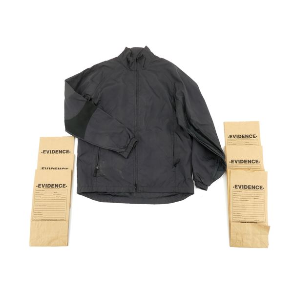 POLICE JACKET AND EVIDENCE BAGS LOT