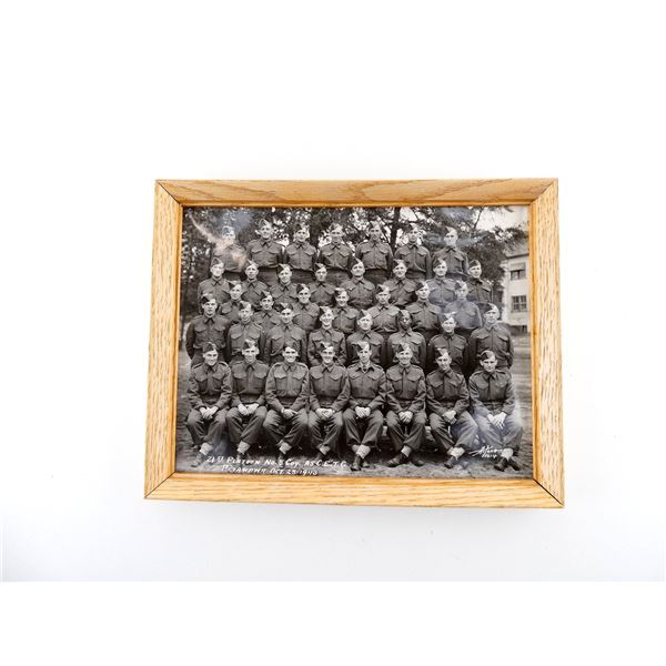 WWII "21ST PLATOON NO.5 COY A5 C.E.T.C." FRAMED PHOTO