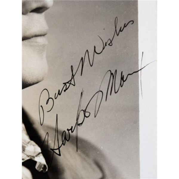 Harpo Marx signed photo