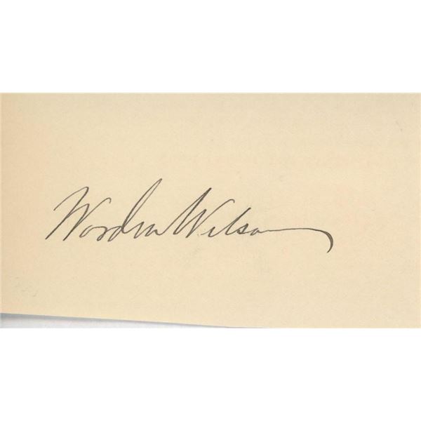 Woodrow Wilson signature cut. GFA Authenticated