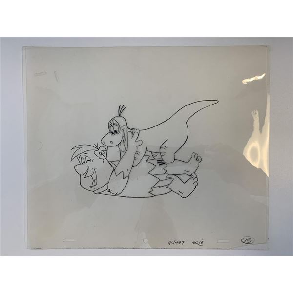 The Flintstones original hand drawn artwork for cartoon