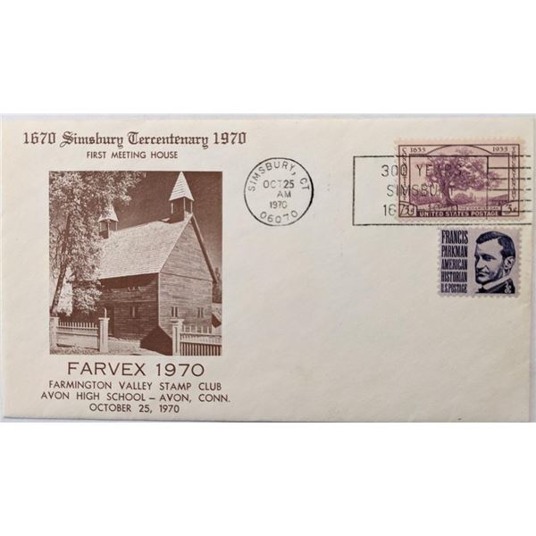 Farvex 1970 Simsbury Tercentenary First Day Cover