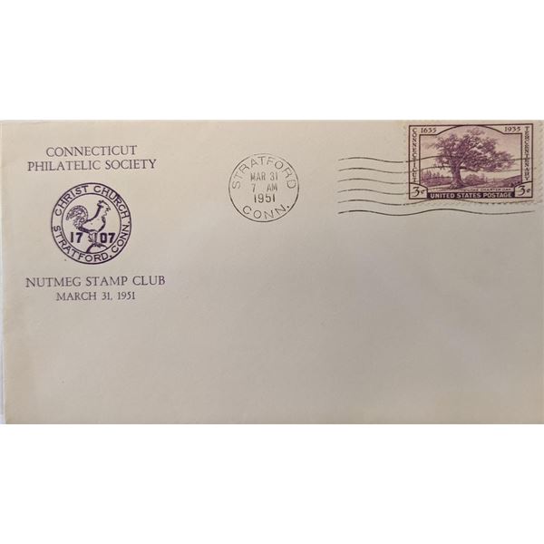 Connecticut Philatelic Society - Nutmeg Stamp Club First Day Cover