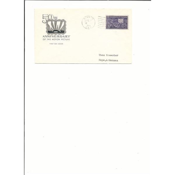 Stamps, Arkansas - 50th Anniversary of the Motion Picture - First Day Cover - 1944
