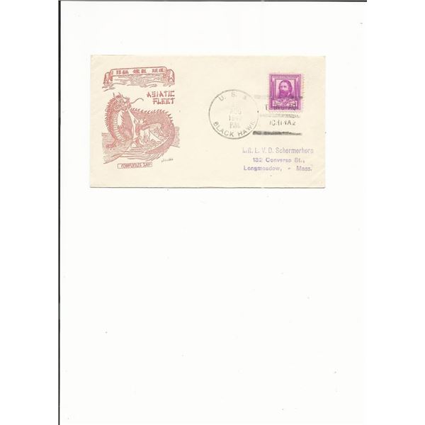 U.S.S. Black Hawk - First Day Cover - Tsingtao - 1940