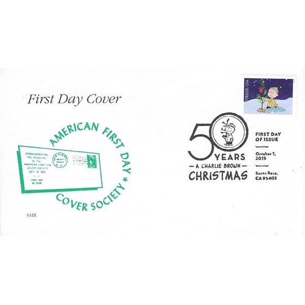 American First Day Cover Society - A Charlie Brown Christmas 50 Years Celebration FDC
