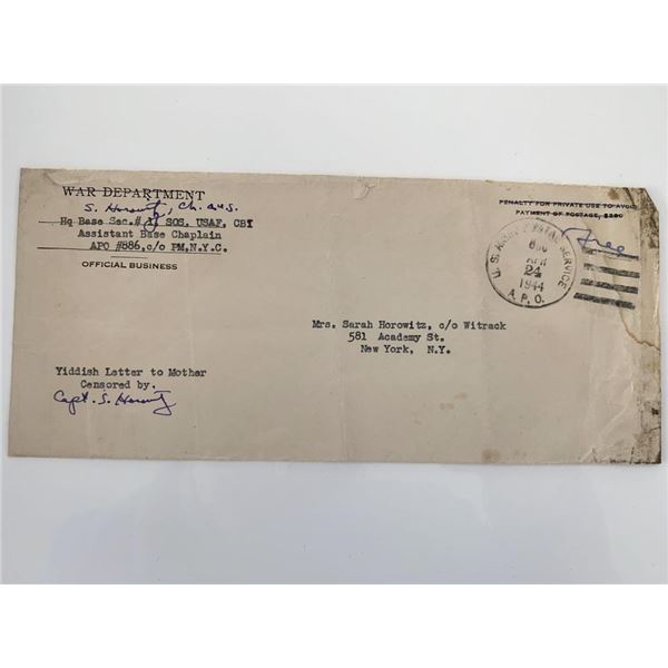 1944 War Department Envelope