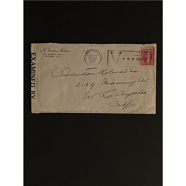 1942 Victoria BC First Day Cover