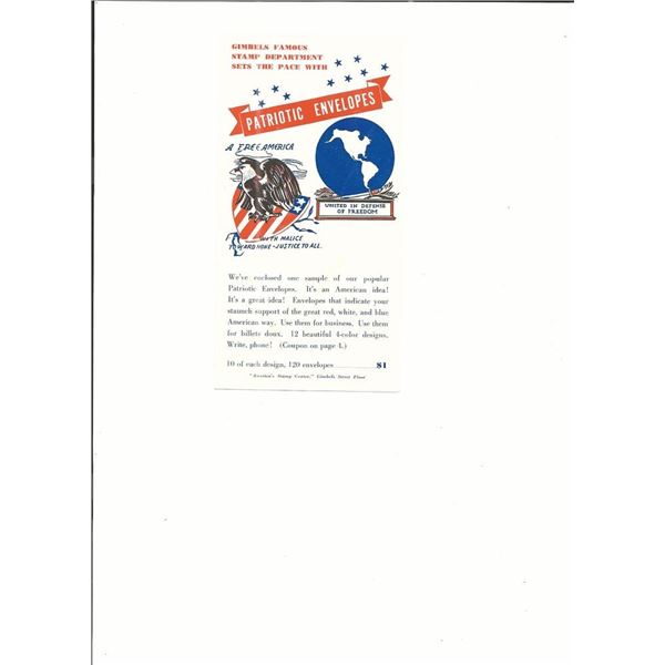 Gimbels Patriotic Envelope