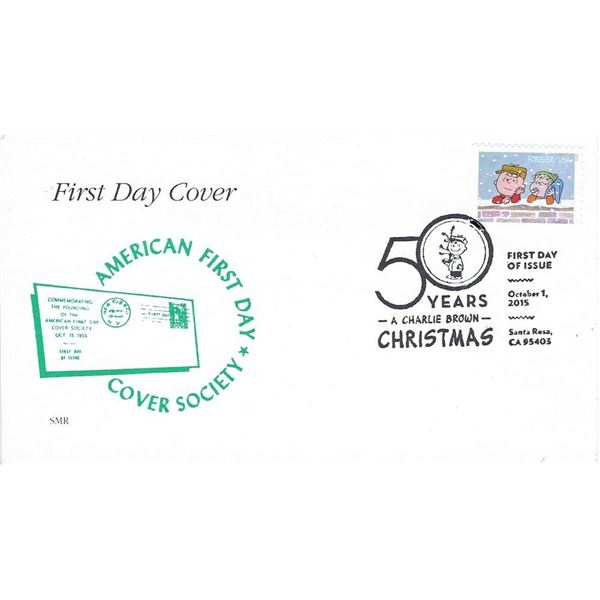 American First Day Cover Society - A Charlie Brown Christmas 50 Years Celebration FDC