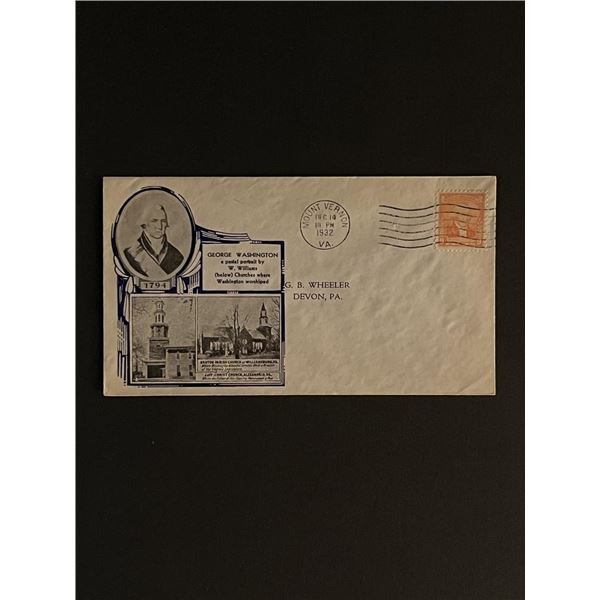 1932 President George Washington First Day Cover