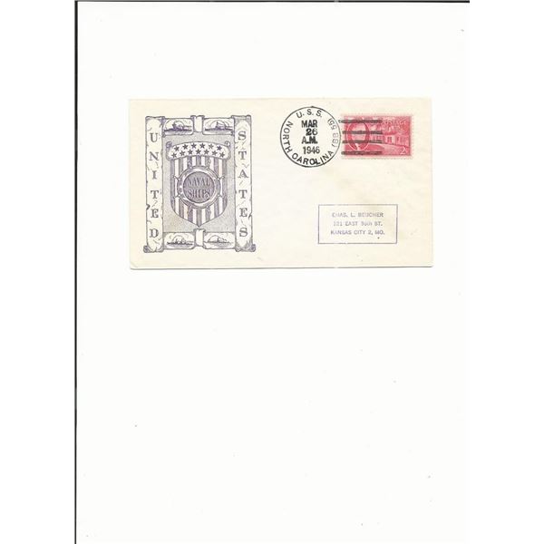 United States Naval Ships - U.S.S. North Carolina - First Day Cover - 1946
