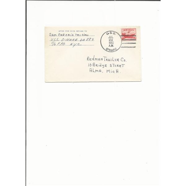 U.S.S. O'Hare - First Day Cover - 1952