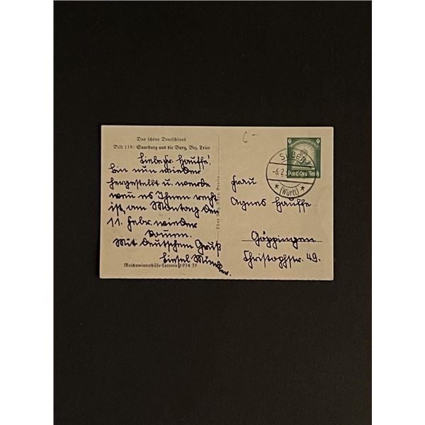 1936 German Reich Frist Day Cover