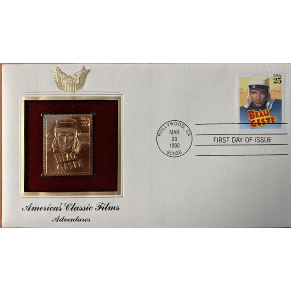 Americas Classic Films Adventures Gold Stamp Replica First Day Cover