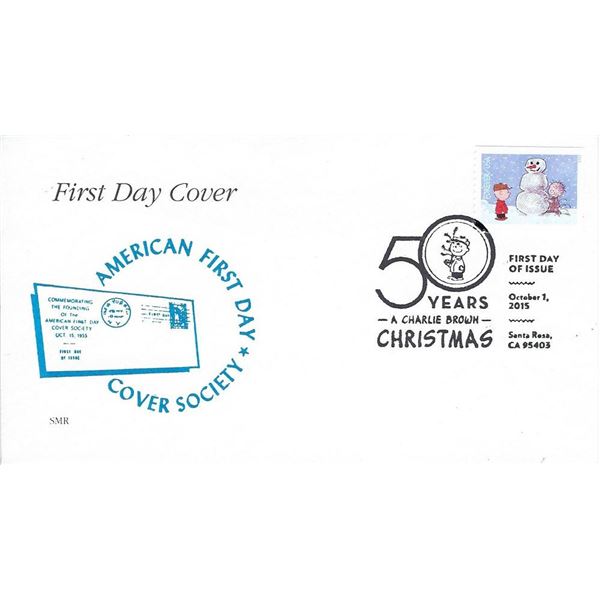 American First Day Cover Society - A Charlie Brown Christmas 50 Years Celebration FDC