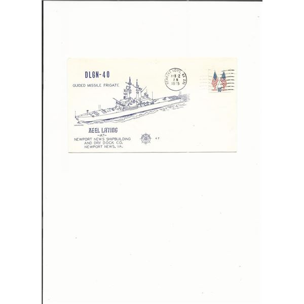 Guided Missile Frigate (DLGN 40) - Frist Day Cover - Newport News - 1975