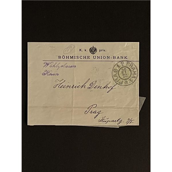 Vintage Prague Stamped Postcard