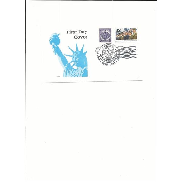 V-J Day 50th Anniversary - U.S.S. North Carolina - First Day Cover - 1995 - Wilmington, NC