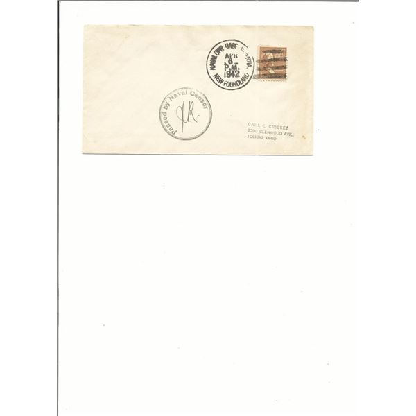 Newfoundland - Naval Station Argentia - First Day Cover - 1942
