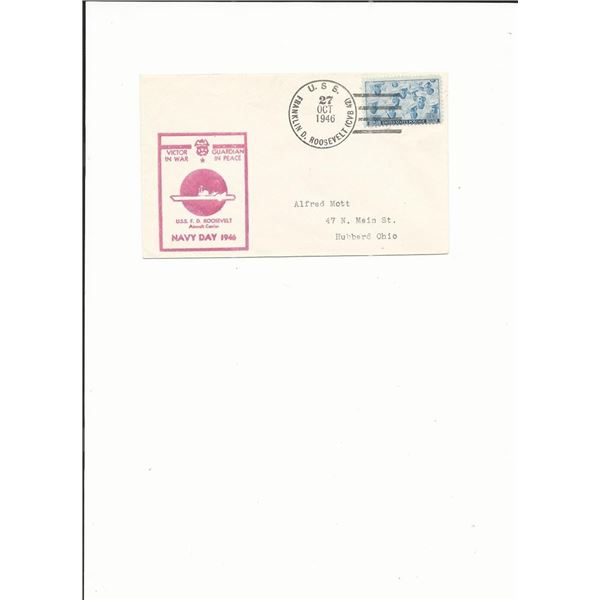 U.S.S F.D. Roosevelt Navy Day 1946 - First Day Cover