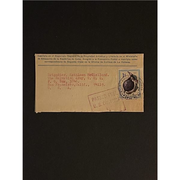 Vintage Cuba Stamped Postcard