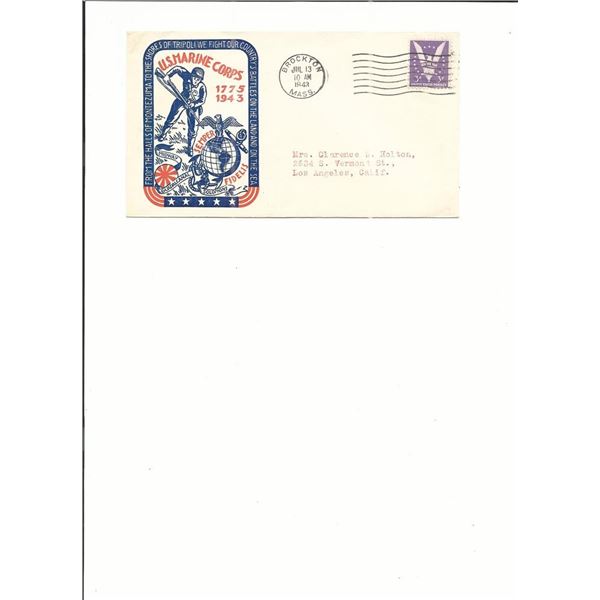 Brockton, Mass. - First Day Cover - U.S. Marine Corps - 1943