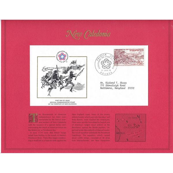 New Caledonia - American Bicentennial Commemorative FDC