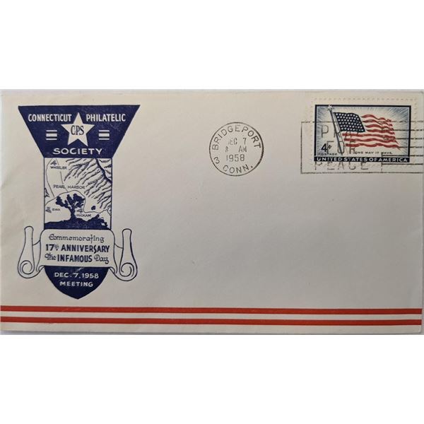 Connecticut Philatelic Society - 17th Anniversary The Infamous Day First Day Cover
