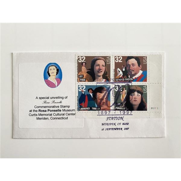 Rosa Ponselle Museum First Day Cover