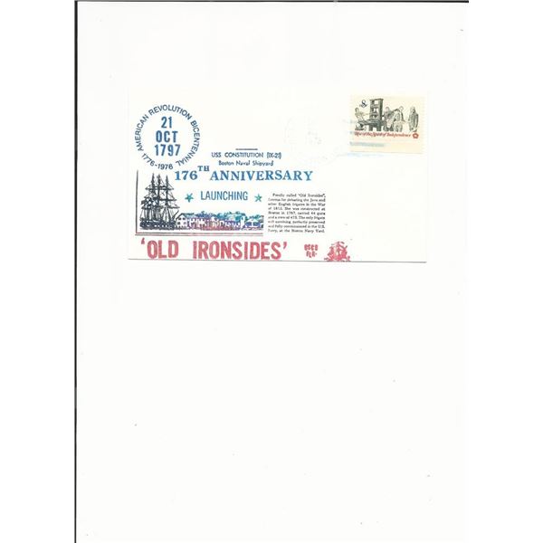 U.S.S. Constitution 176th Anniversary - First Day Cover