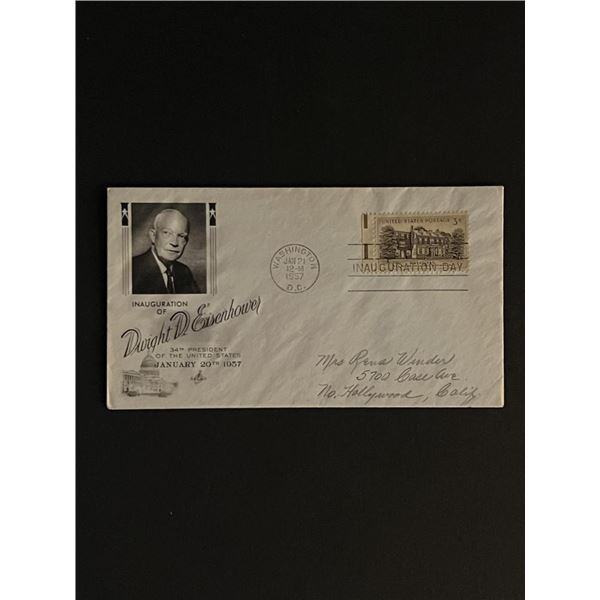 1957 President Dwight D Eisenhower Inaguration Day First Day Cover