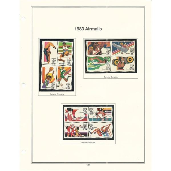 Complete 1983 Commemorative Airmail Stamp Set : Summer Olympics